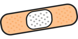 An image of a cartoon bandage